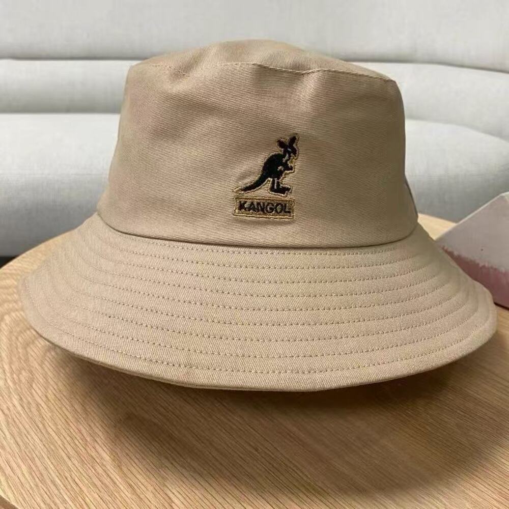 Kangol Washed Bucket Hat Khaki Cotton Size M 56-58cm Classic